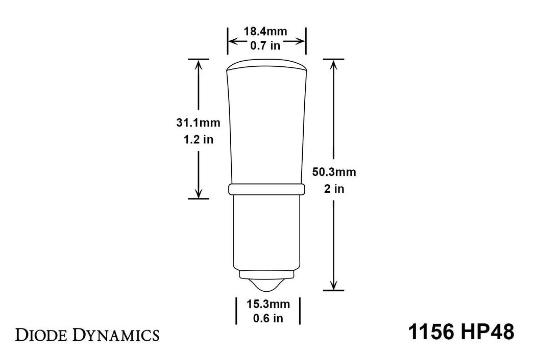 Diode Dynamics DD0004P 1156 LED Bulb HP48 LED Amber Pair Diode Dynamics - Truck Part Superstore