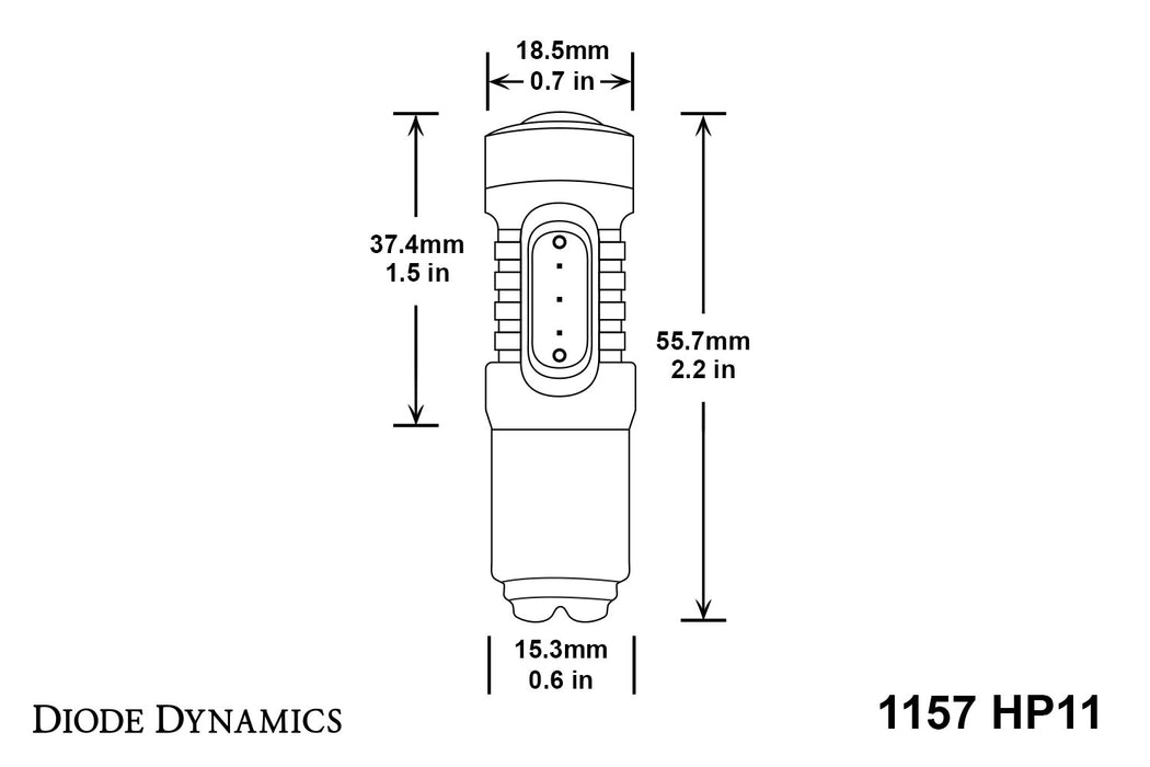 Diode Dynamics DD0011S 1157 LED Bulb HP11 LED Red Single Diode Dynamics - Truck Part Superstore