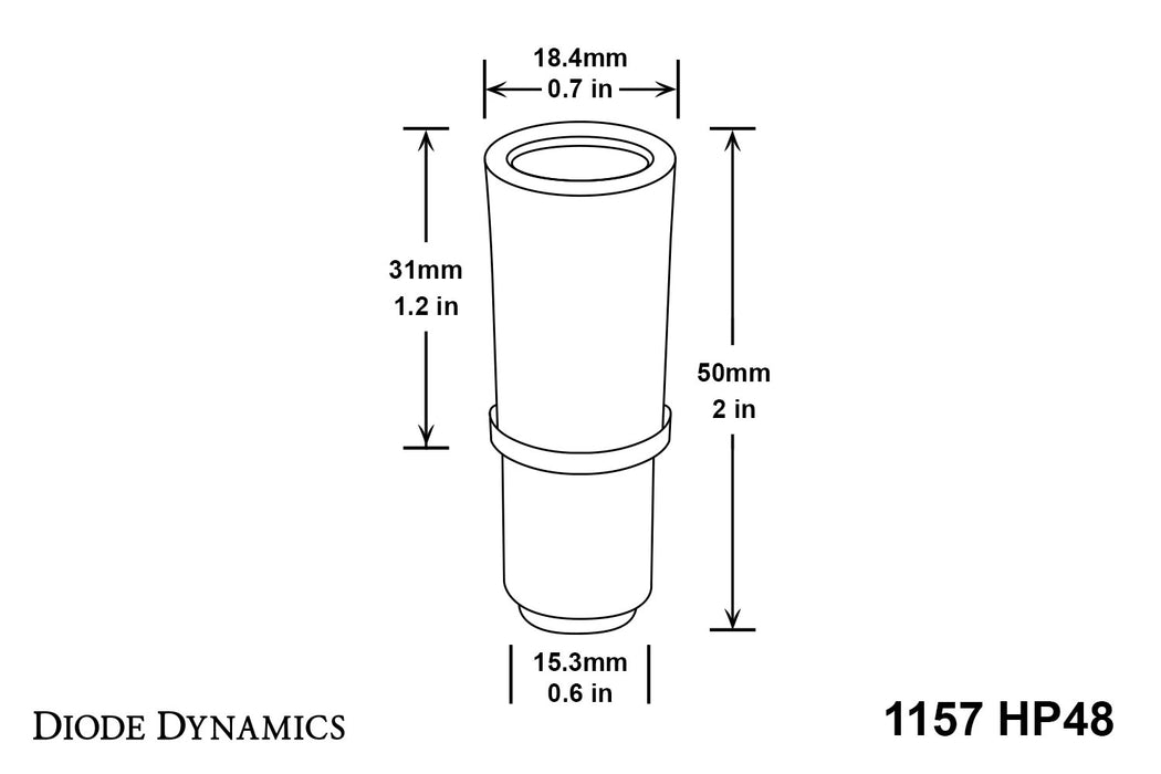 Diode Dynamics DD0013S 1157 LED Bulb HP48 LED Amber Single Diode Dynamics - Truck Part Superstore