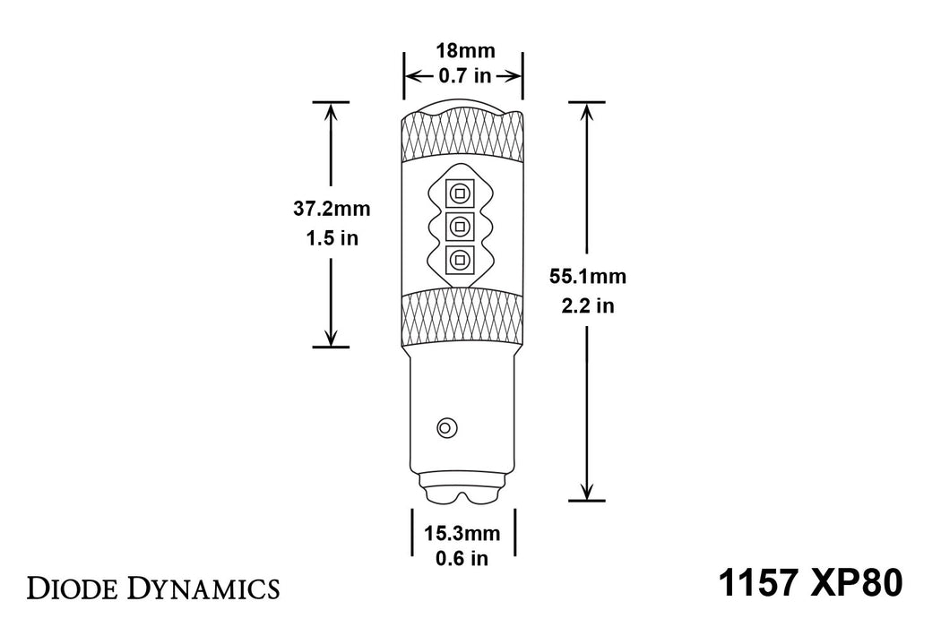 Diode Dynamics DD0016P 1157 LED Bulb XP80 LED Red Pair Diode Dynamics - Truck Part Superstore