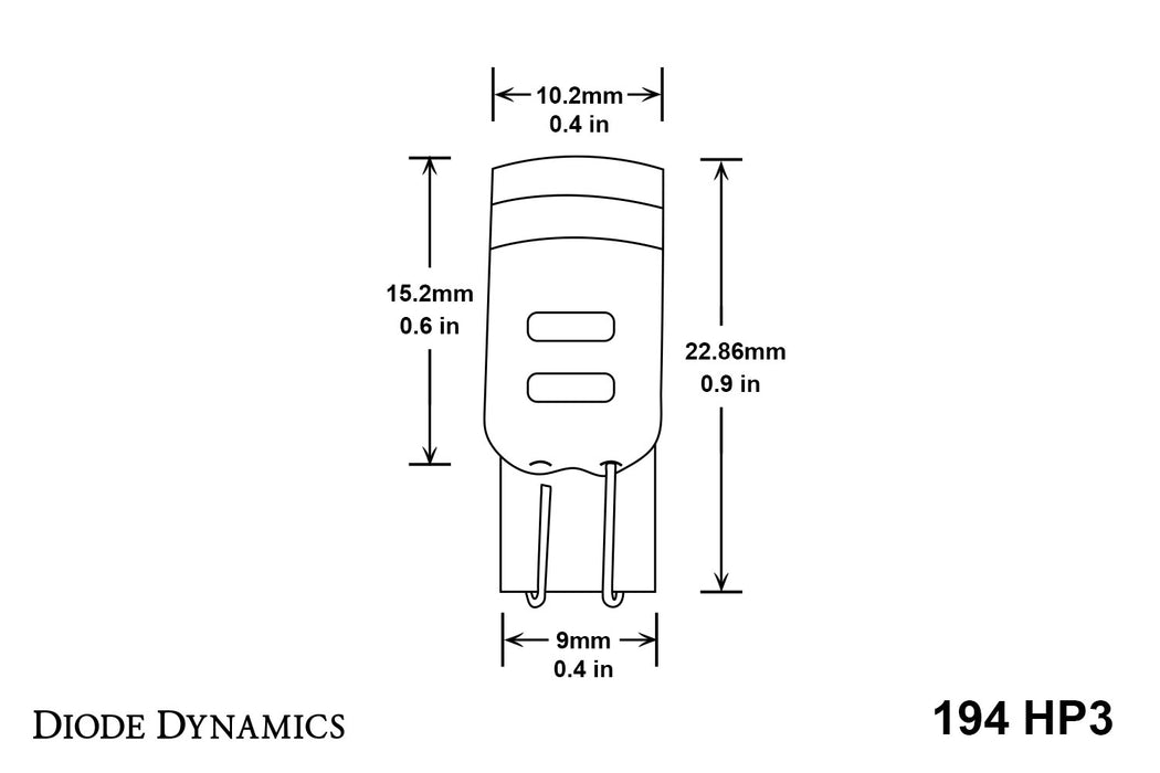 Diode Dynamics DD0023P 194 LED Bulb HP3 LED Red Pair Diode Dynamics - Truck Part Superstore