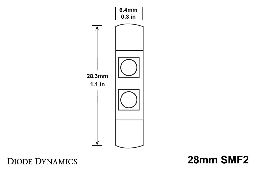 Diode Dynamics DD0044P 28mm SMF2 LED Bulb Amber Pair Diode Dynamics - Truck Part Superstore