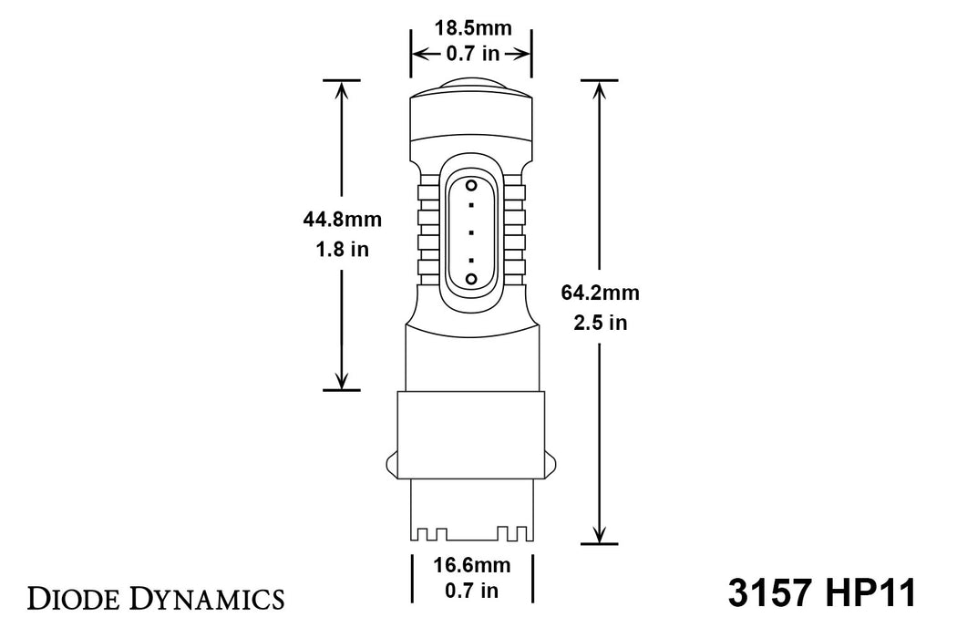Diode Dynamics DD0050P 3157 LED Bulb HP11 LED Amber Pair Diode Dynamics - Truck Part Superstore