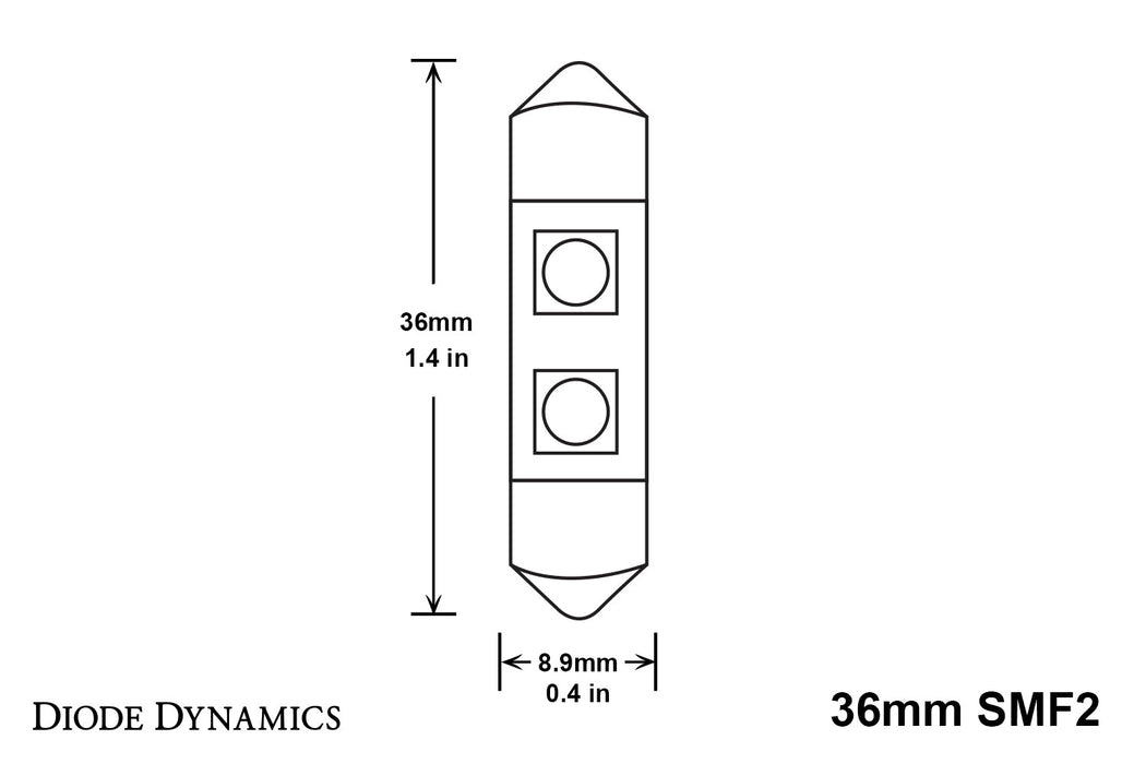 Diode Dynamics DD0079S 36mm SMF2 LED Bulb Warm White Single Diode Dynamics - Truck Part Superstore