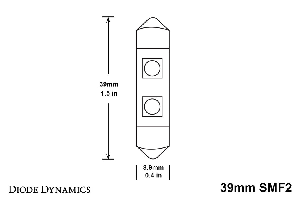 Diode Dynamics DD0089P 39mm SMF2 LED Bulb Green Pair Diode Dynamics - Truck Part Superstore