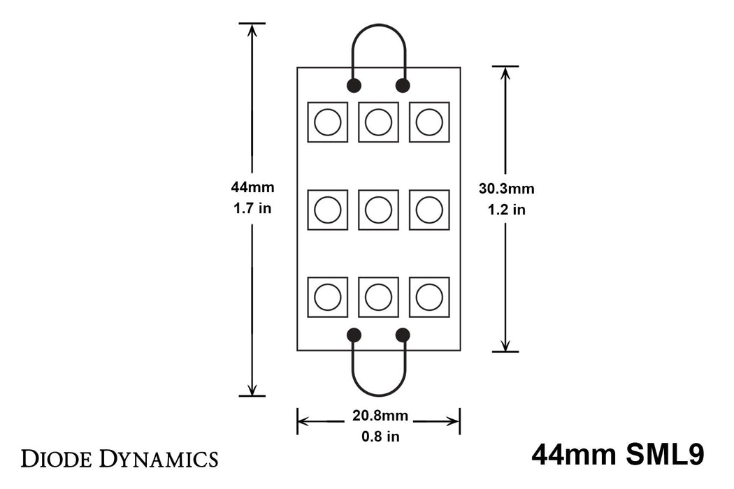 Diode Dynamics DD0103S 44mm SML9 LED Bulb Amber Single Diode Dynamics - Truck Part Superstore