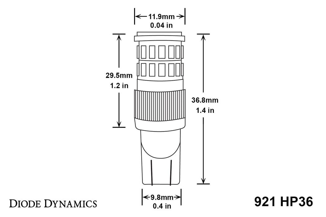 Diode Dynamics DD0143P 921 LED Bulb HP36 LED Cool White Pair Diode Dynamics - Truck Part Superstore