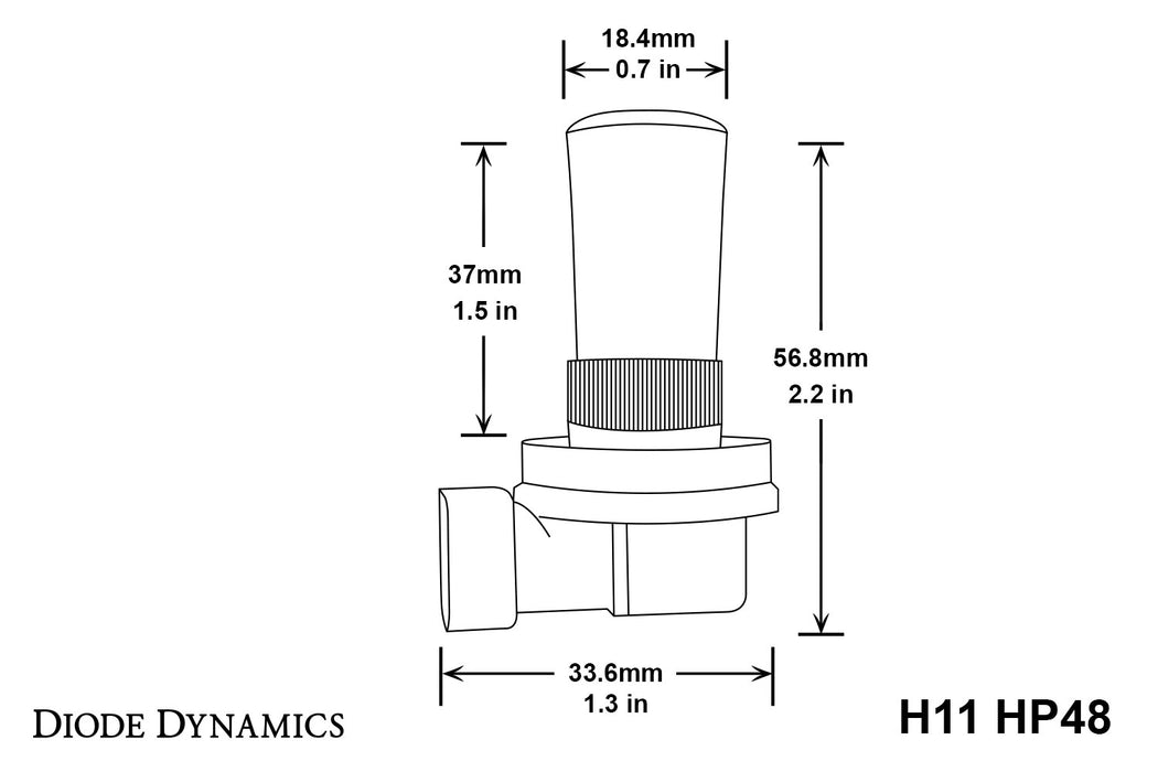Diode Dynamics DD0158P H11 HP48 LED Cool White Pair Diode Dynamics - Truck Part Superstore