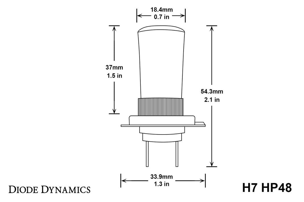 Diode Dynamics DD0177P H7 HP48 LED Cool White Pair Diode Dynamics - Truck Part Superstore