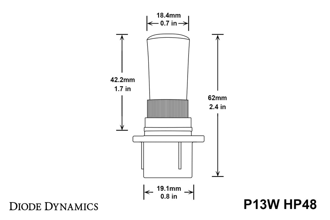 Diode Dynamics DD0188P P13W HP48 LED Cool White Pair Diode Dynamics - Truck Part Superstore