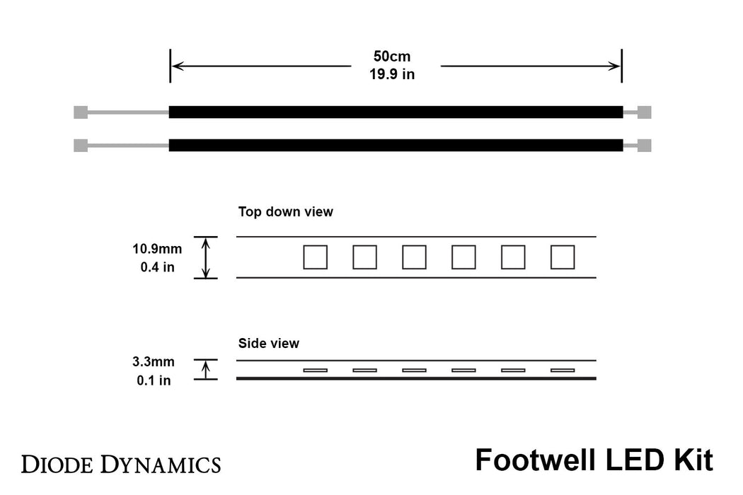 Diode Dynamics DD0232 Cool White LED Footwell Kit Diode Dynamics - Truck Part Superstore