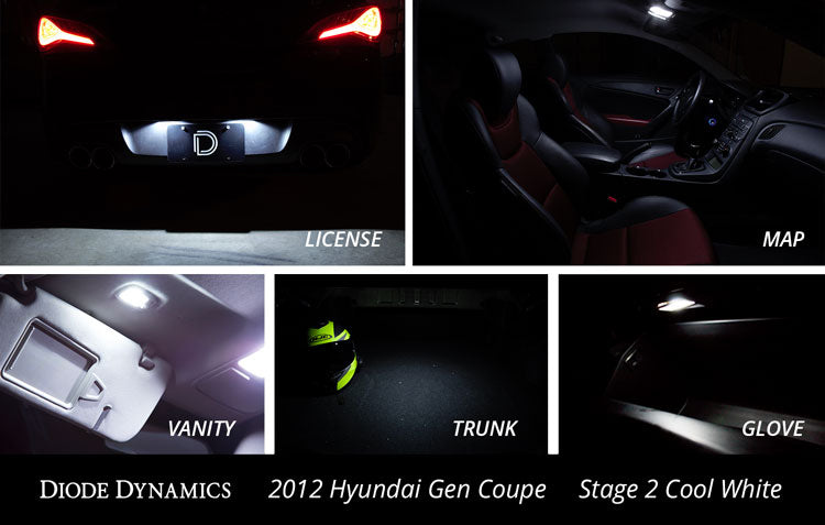 Diode Dynamics DD0271 2010-2016 Hyundai Genesis Coupe Interior Kit Stage 2 Red Diode Dynamics - Truck Part Superstore