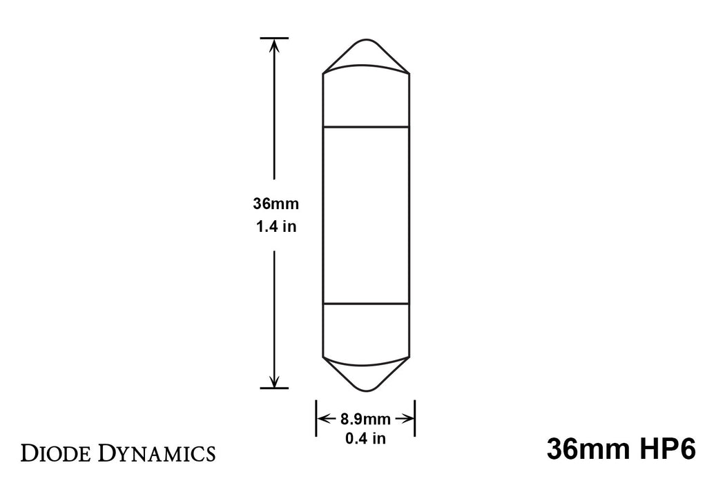 Diode Dynamics DD0306P 36mm HP6 LED Bulb LED Cool White Pair Diode Dynamics - Truck Part Superstore