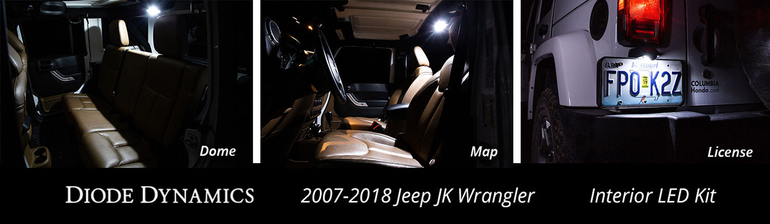 Diode Dynamics DD0365 Wrangler JK 4dr Interior Kit Stage 1 Blue Diode Dynamics - Truck Part Superstore