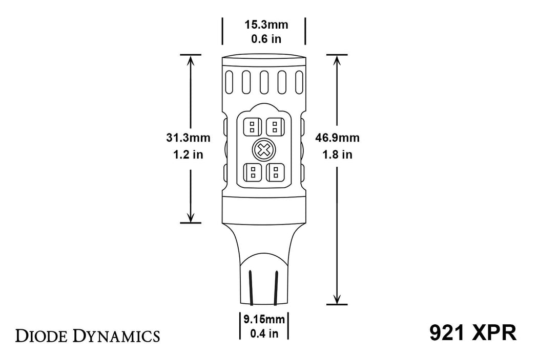 Diode Dynamics DD0395S 921 XPR LED Bulb Red Single Diode Dynamics - Truck Part Superstore