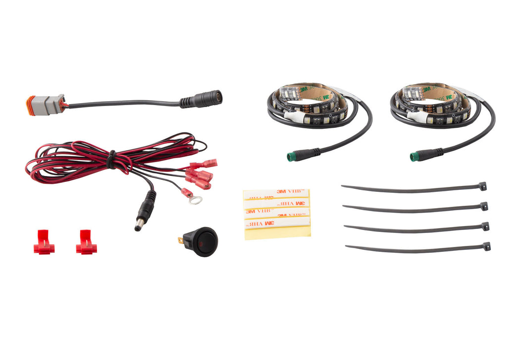 Diode Dynamics DD0438 RGBW Footwell Strip Kit 2pc Multicolor Diode Dynamics - Truck Part Superstore