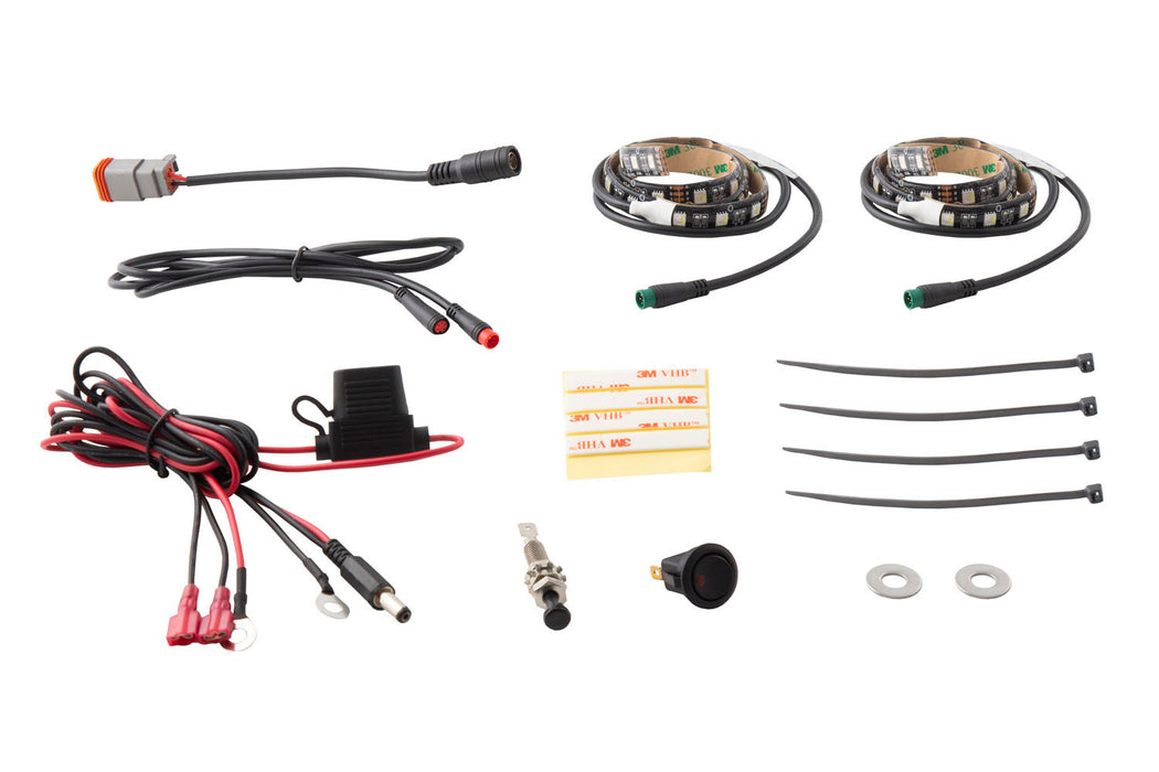 Diode Dynamics DD0440 RGBW Engine Bay Strip Kit 2pc Multicolor Diode Dynamics - Truck Part Superstore