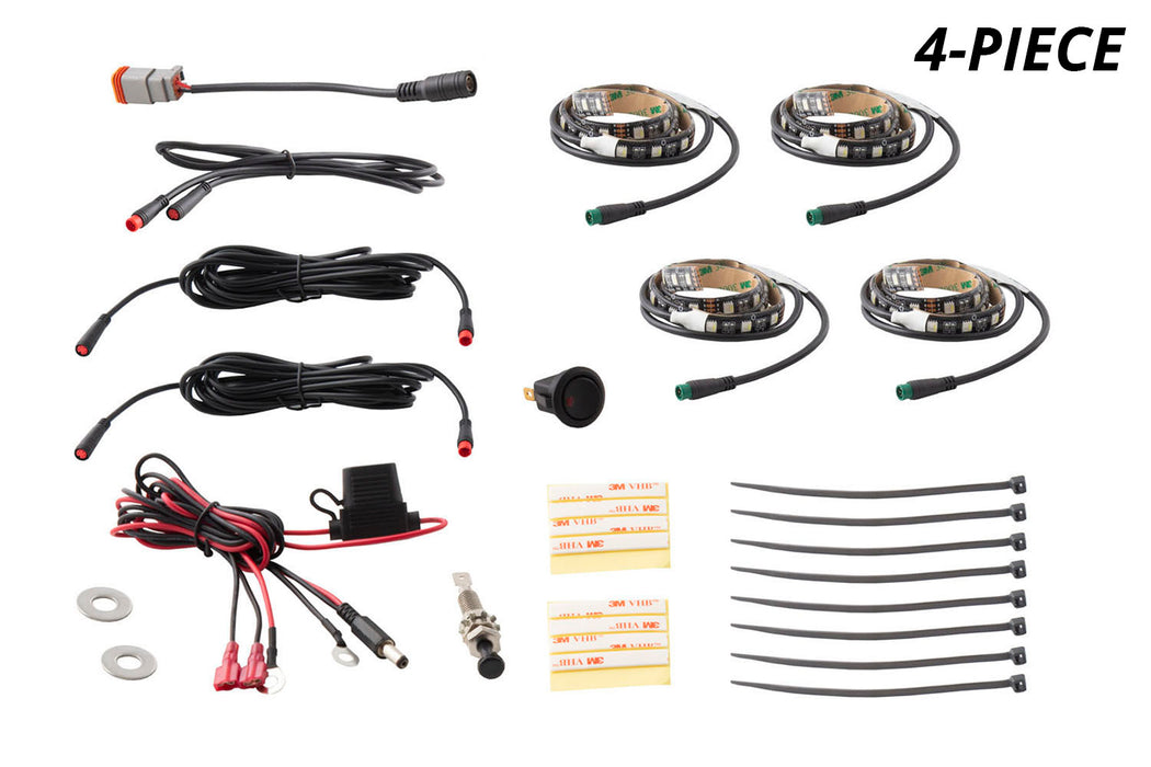 Diode Dynamics DD0440 RGBW Engine Bay Strip Kit 2pc Multicolor Diode Dynamics - Truck Part Superstore