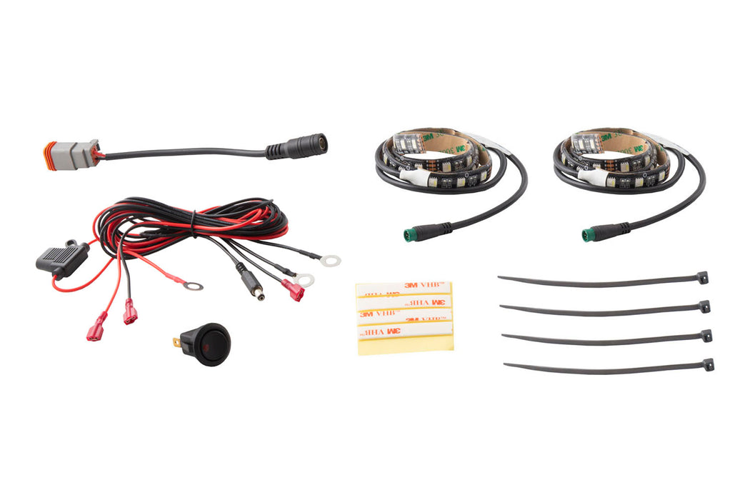 Diode Dynamics DD0441 RGBW Grille Strip Kit 2pc Multicolor Diode Dynamics - Truck Part Superstore