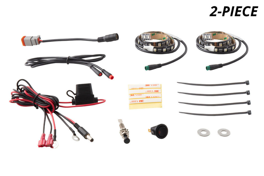 Diode Dynamics DD0444 RGBW Engine Bay Strip Kit 4pc Multicolor Diode Dynamics - Truck Part Superstore