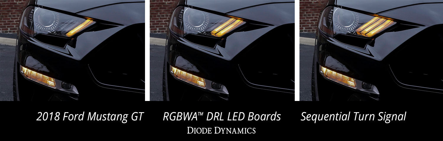Diode Dynamics DD2254 RGBWA DRL LED Boards for 2018-2021 EU/AU Ford Mustang - Truck Part Superstore