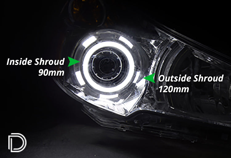 Diode Dynamics DD2267 Halo Lights LED 90mm/120mm Blue Four Diode Dynamics - Truck Part Superstore