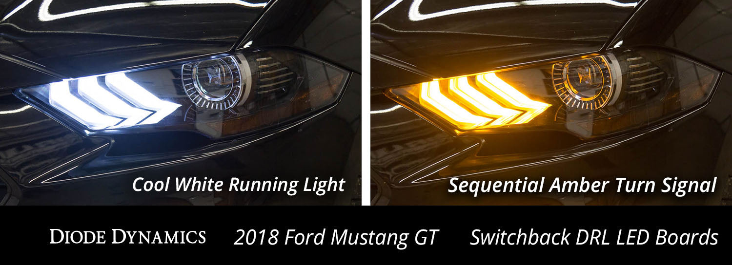 Diode Dynamics DD2281 Switchback DRL LED Boards for 2018-2021 EU/AU Ford Mustang - Truck Part Superstore