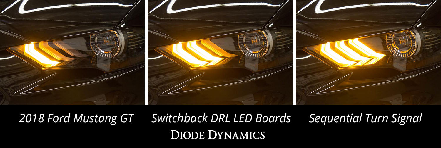 Diode Dynamics DD2281 Switchback DRL LED Boards for 2018-2021 EU/AU Ford Mustang - Truck Part Superstore