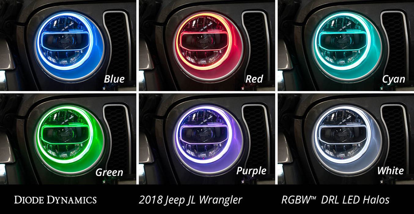 Diode Dynamics DD2290 RGBW HD LED Halos for 2018-2021 Jeep JL Wrangler/Gladiator - Truck Part Superstore