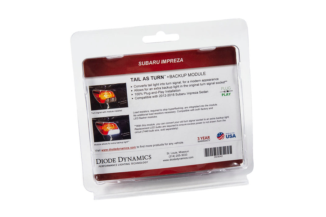 Diode Dynamics DD3043 2012-2016 Subaru Impreza Sedan Tail as Turn +Backup Module (USDM) Stage 1 Diode Dynamics - Truck Part Superstore