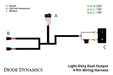 Diode Dynamics DD4092 Light Duty Dual Output 3-way 4-pin Wiring Harness Diode Dynamics - Truck Part Superstore