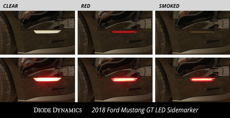 Diode Dynamics DD5002 LED Sidemarkers for 2015-2021 Ford Mustang, Clear (set) - Truck Part Superstore
