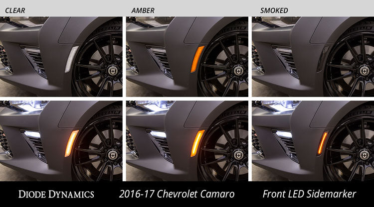 Diode Dynamics DD5063 LED Sidemarkers for 2016-2021 Chevrolet Camaro, Smoked (set) - Truck Part Superstore