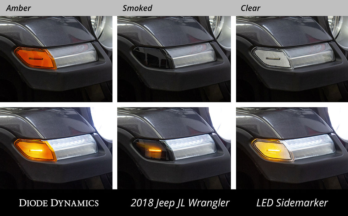 Diode Dynamics DD5068 Sidemarkers for 2018-2021 Jeep JL Wrangler/Gladiator, Clear (set) - Truck Part Superstore