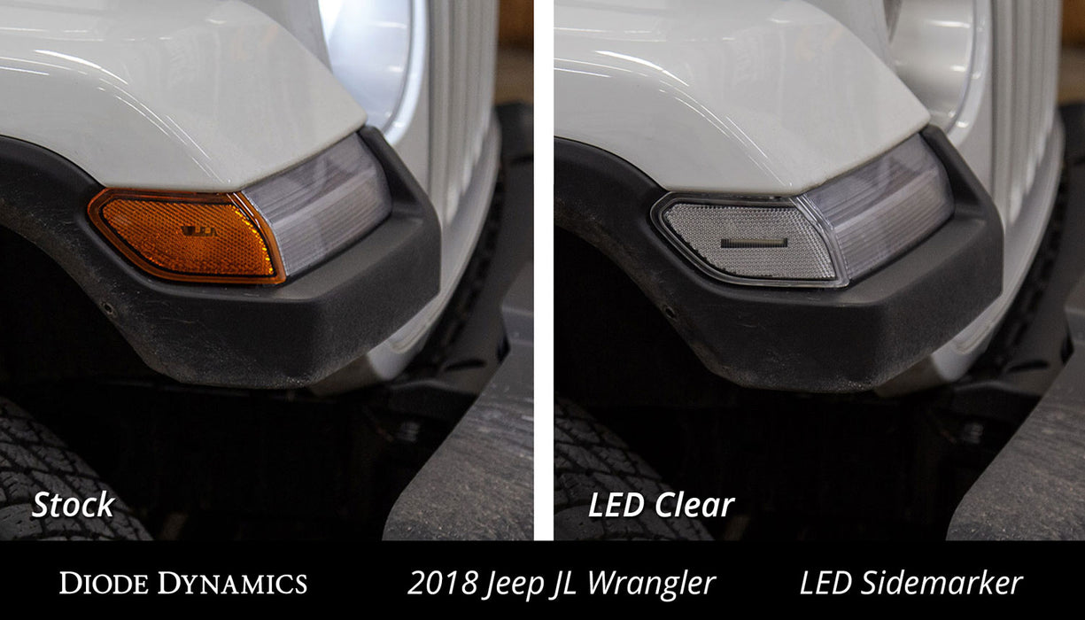 Diode Dynamics DD5068 Sidemarkers for 2018-2021 Jeep JL Wrangler/Gladiator, Clear (set) - Truck Part Superstore