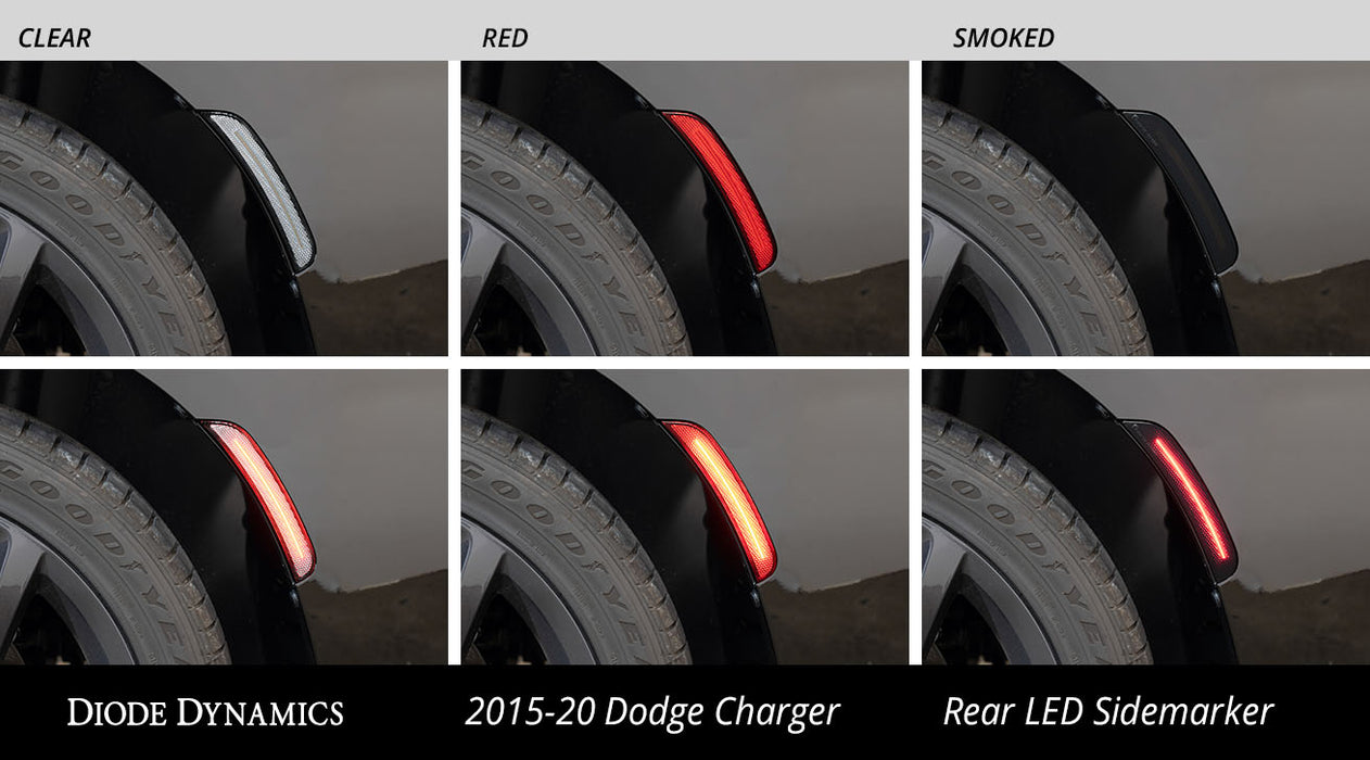 Diode Dynamics DD5111 LED Sidemarkers for 2015-2021 Dodge Charger, Amber/Red (set) - Truck Part Superstore