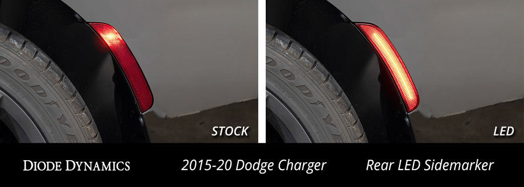 Diode Dynamics DD5112 LED Sidemarkers for 2015-2021 Dodge Charger, Smoked (set) - Truck Part Superstore