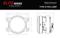 Diode Dynamics DD5128P Elite Series Type A Fog Lamps, White Pair Diode Dynamics - Truck Part Superstore