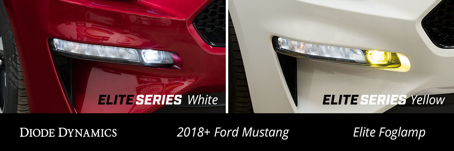 Diode Dynamics DD5132 Elite Series Combination Fog Lamp for 18-21 Ford Mustang Cool White Pair Diode Dynamics - Truck Part Superstore
