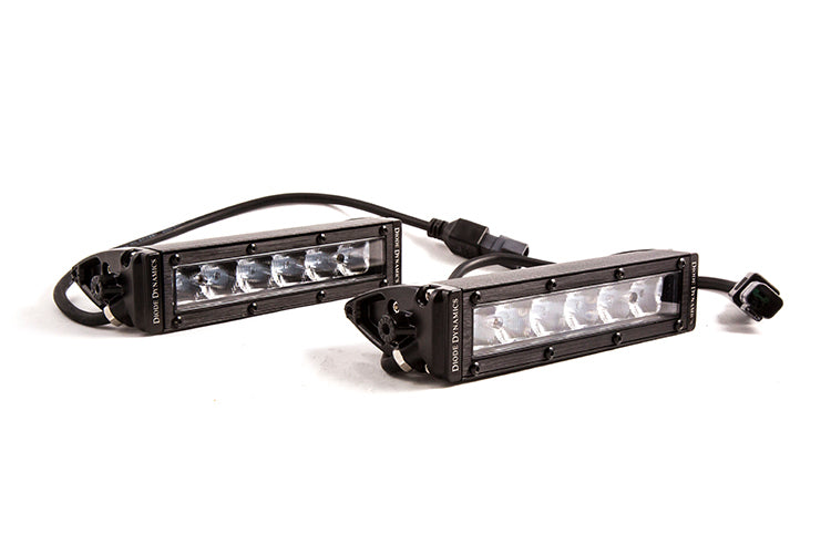 Diode Dynamics DD6032P 6 Inch LED Light Bar Single Row Straight SS6 White Flood Light Bar Pair Diode Dynamics - Truck Part Superstore
