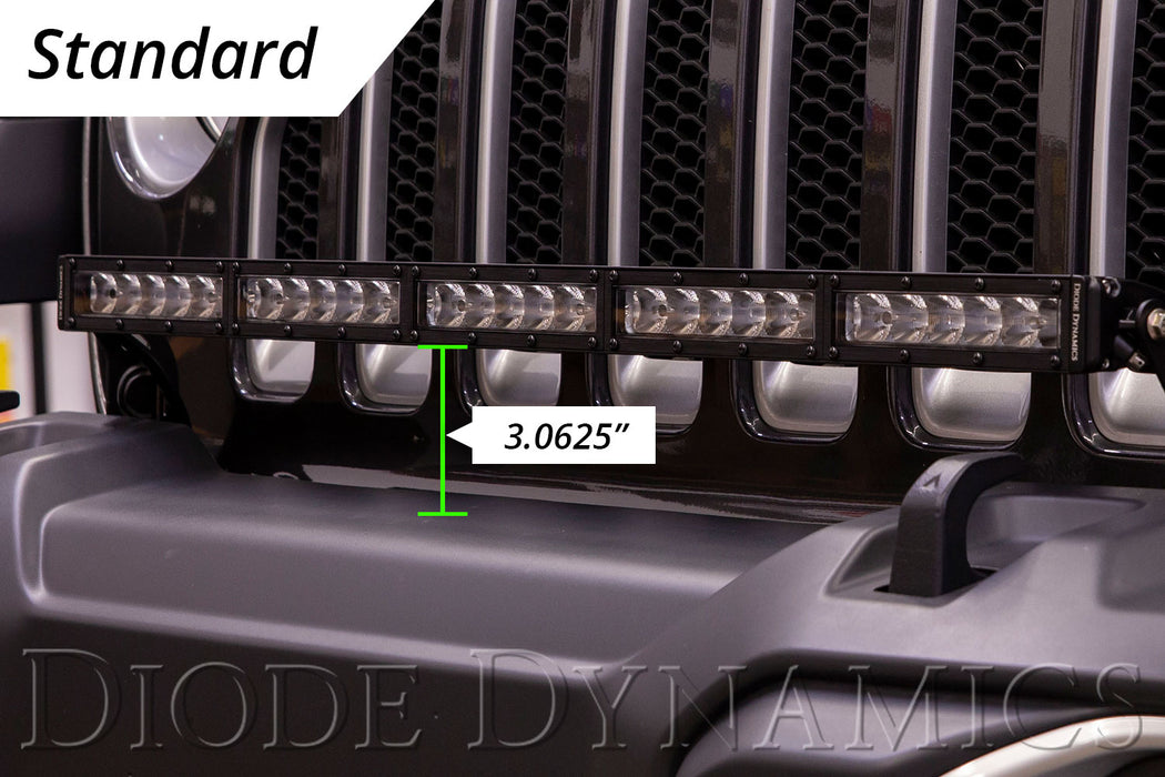 Diode Dynamics DD6079 SS30 Bumper Bracket Kit for 2018-2021 Jeep JL Wrangler/Gladiator, White Combo Single - Truck Part Superstore