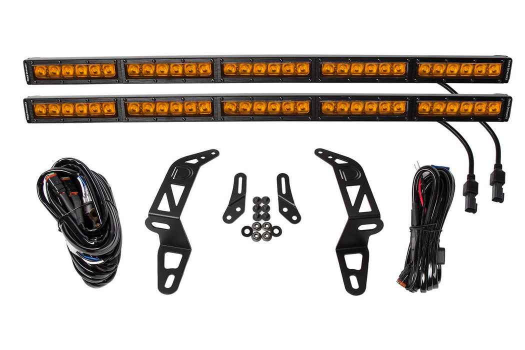 Diode Dynamics DD6086 SS30 Bumper Bracket Kit for 2018-2021 Jeep JL Wrangler/Gladiator, Amber Driving Dual - Truck Part Superstore