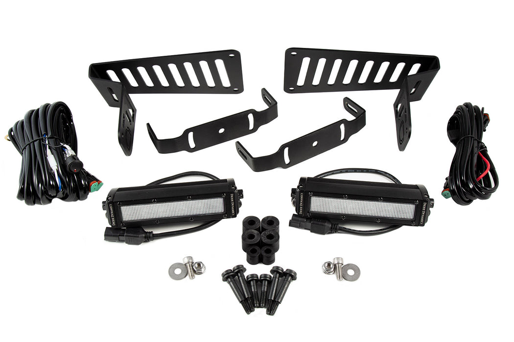 Diode Dynamics DD6093 SS6 Cowl LED Bracket Kit for 2018-2021 Jeep JL Wrangler/Gladiator, White Flood - Truck Part Superstore