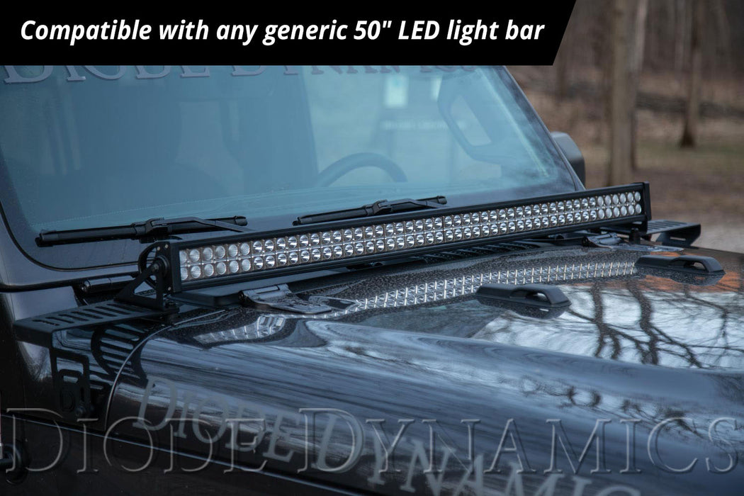 Diode Dynamics DD6104 SS50 Hood LED Light Bar Kit for 2018-2021 Jeep JL Wrangler/Gladiator, White Driving - Truck Part Superstore