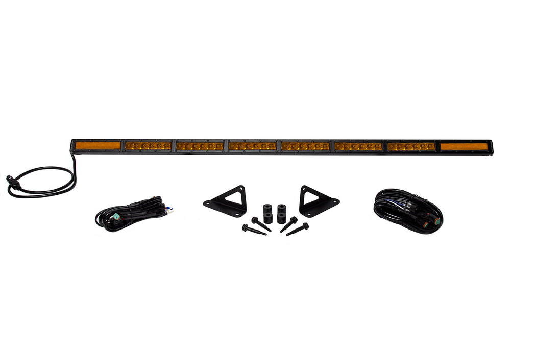 Diode Dynamics DD6109 SS50 Hood LED Light Bar Kit for 2018-2021 Jeep JL Wrangler/Gladiator, Amber Combo - Truck Part Superstore