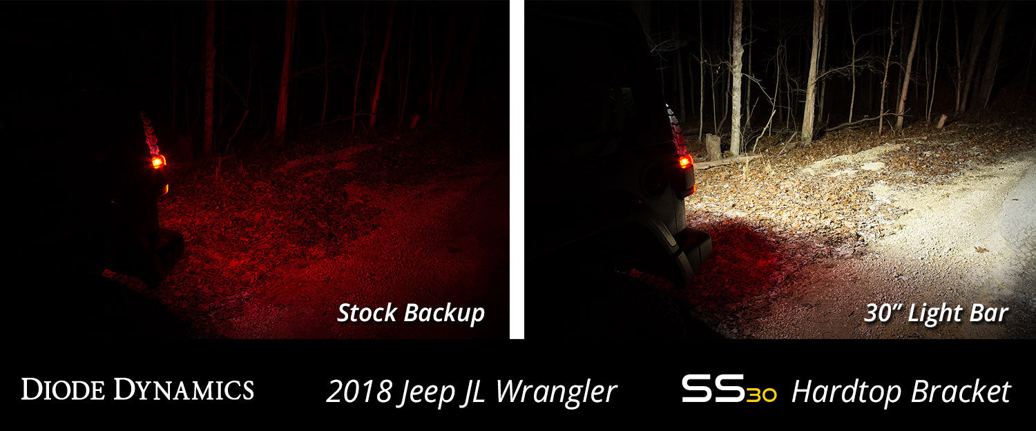 Diode Dynamics DD6112 SS30 Rear Hardtop Bracket Kit for 2018-2021 Jeep JL Wrangler, Amber Flood - Truck Part Superstore