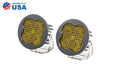 Diode Dynamics DD6141P Worklight SS3 Sport Yellow Flood Round Pair Diode Dynamics - Truck Part Superstore