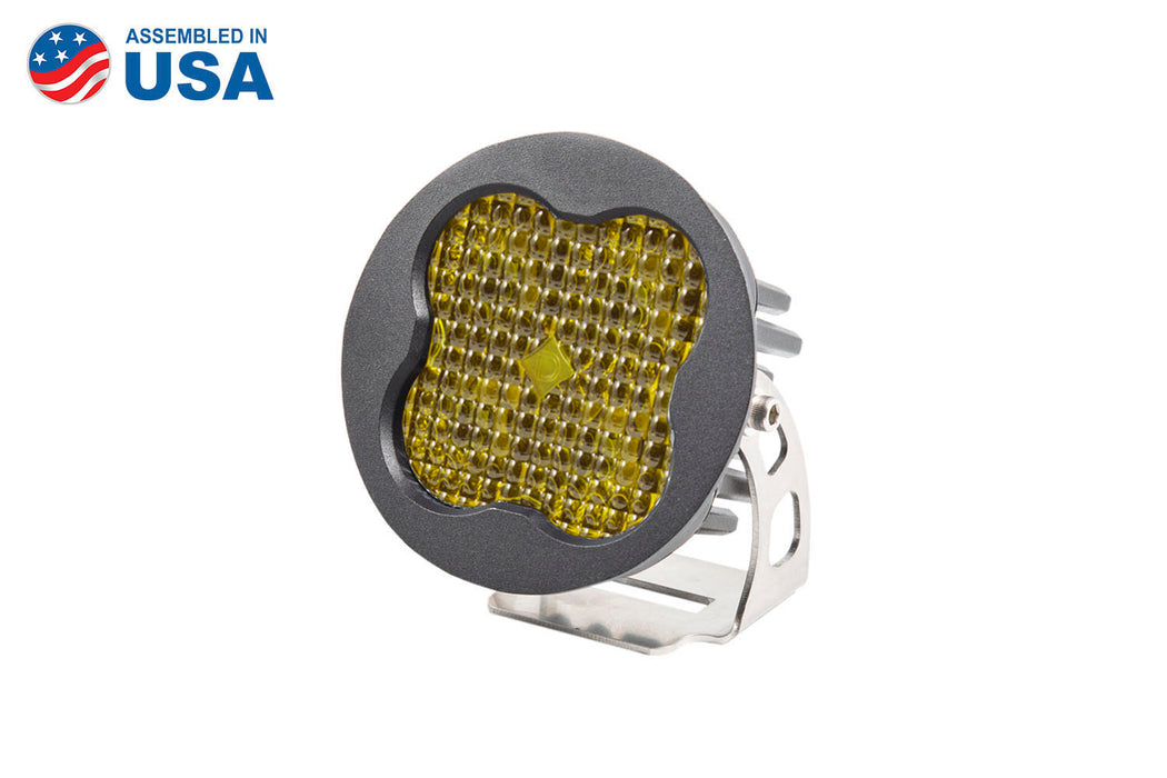 Diode Dynamics DD6141S Worklight SS3 Sport Yellow Flood Round Single Diode Dynamics - Truck Part Superstore