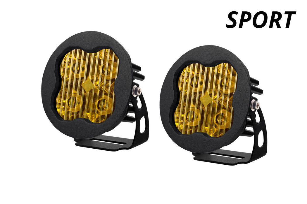 Diode Dynamics DD6142P Worklight SS3 Sport Yellow SAE Fog Round Pair Diode Dynamics - Truck Part Superstore