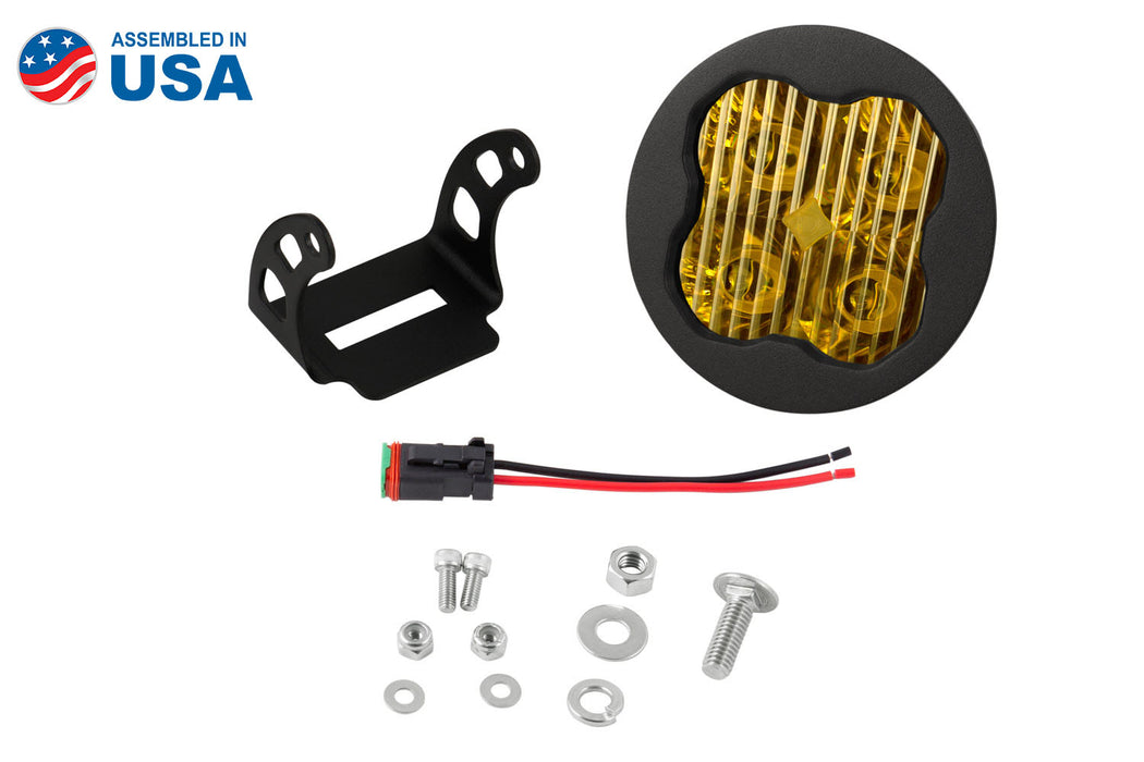 Diode Dynamics DD6142S SS3 LED Pod Sport Yellow SAE Fog Round Single Diode Dynamics - Truck Part Superstore